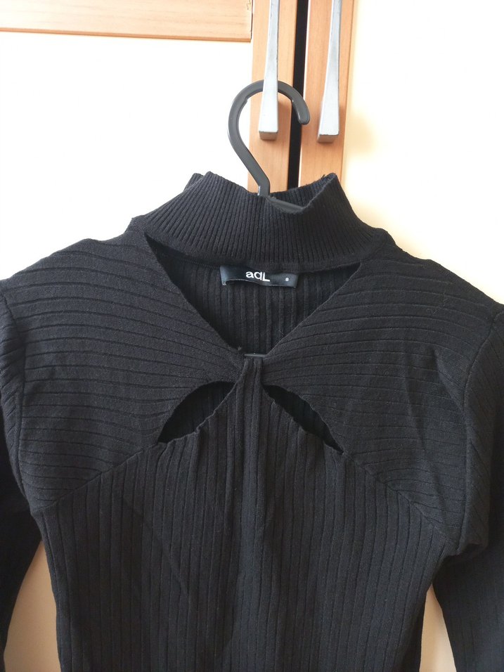 AdL Siyah Önü Detaylı Bogazli Kazak - Görsel 5