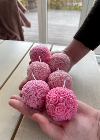 Zara Home Çiçek Desenli Renkli Dekoratif Mumlar