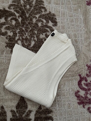 trendyolmilla ekru crop triko yelek - Görsel 10