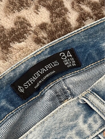 stradivarius d96 straight fit crop jean - Görsel 6