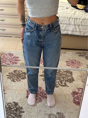 zara mom high waist jean - Görsel 2