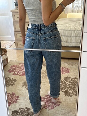 zara mom high waist jean - Görsel 5
