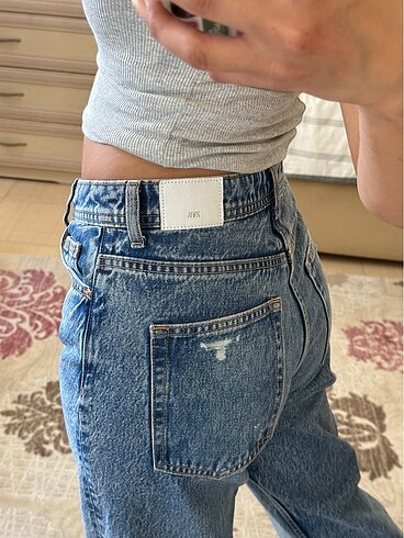 zara mom high waist jean - Görsel 6