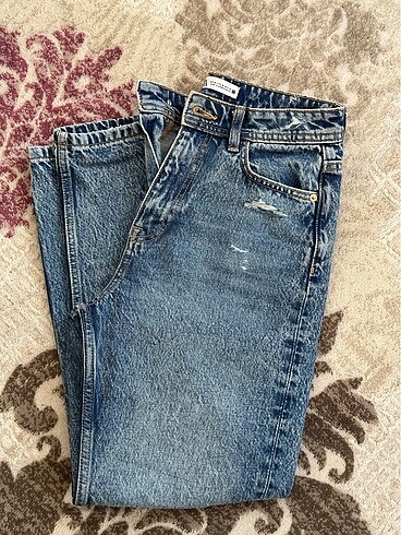 zara mom high waist jean - Görsel 7