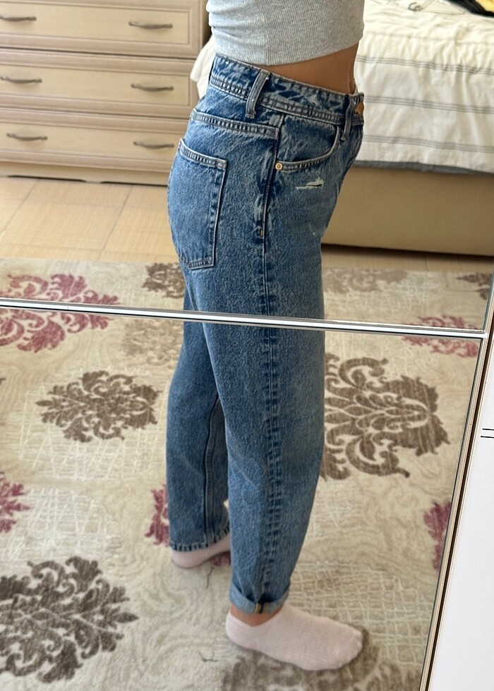 zara mom high waist jean - Görsel 4