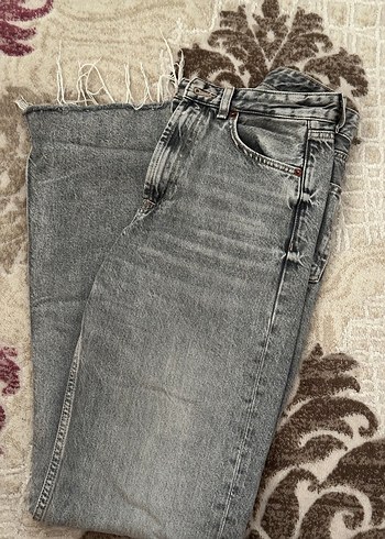 Zara Gri wide leg jean - Görsel 4