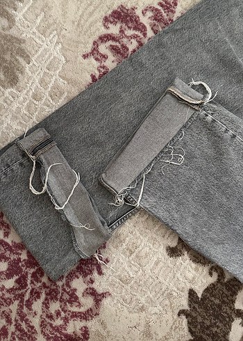 Zara Gri wide leg jean - Görsel 7