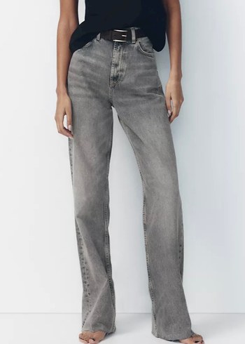 Zara Gri wide leg jean