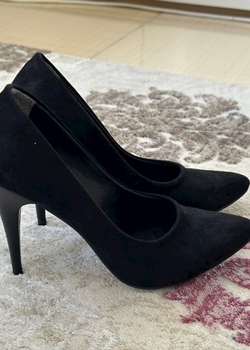 Siyah Süet Stiletto - Görsel 6