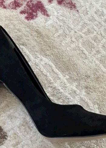 Siyah Süet Stiletto - Görsel 3