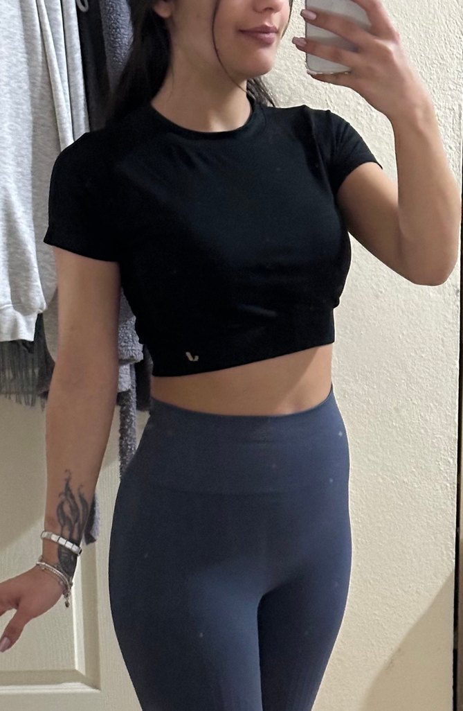 Jerf Siyah Crop Top - Görsel 3