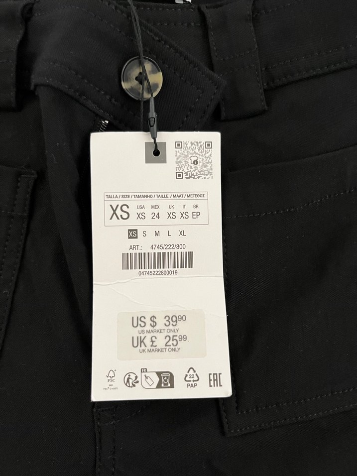 Siyah Kadın Midi Bol Paça Pantolon - Görsel 2