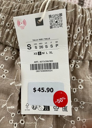 Pembe Keten Düğmeli Kadın Mini Şort - Görsel 4