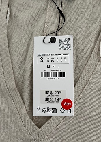 V Yaka tişört - Görsel 2