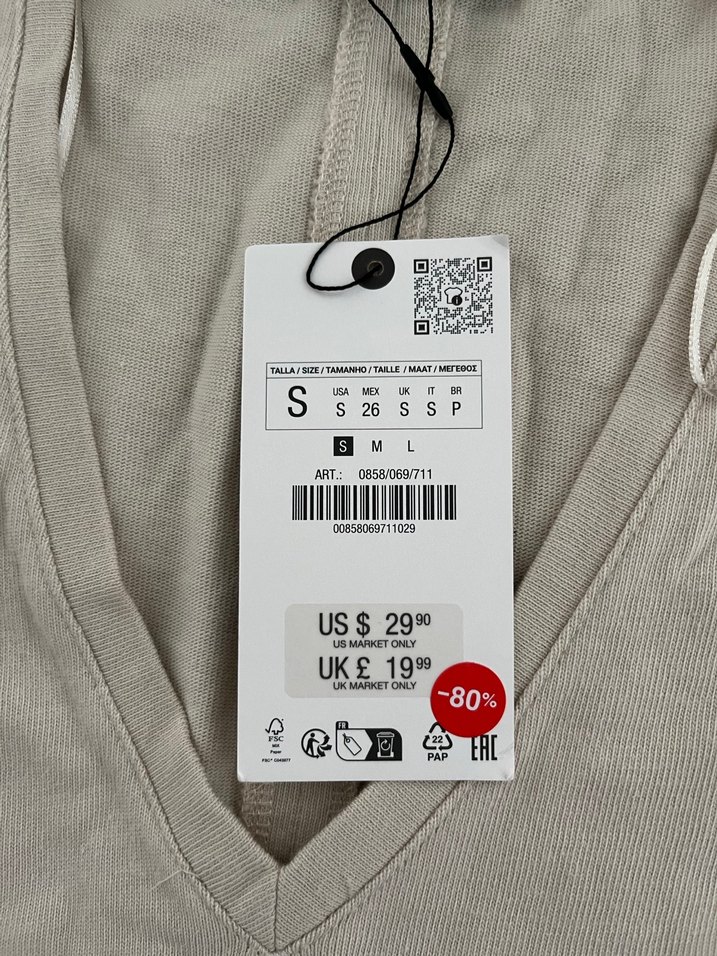 V Yaka tişört - Görsel 2