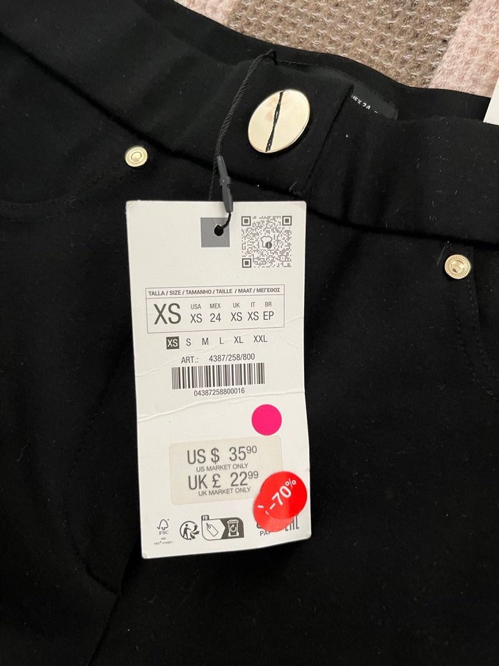 Siyah Elastik Kumaş Kadın Pantolon - Görsel 2