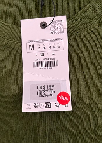 Haki Kadın Kısa Kollu Keten Tişört - Görsel 2