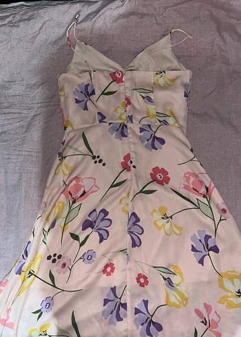 Çiçek Desenli Pastel Midi Bohem Elbise - Görsel 3