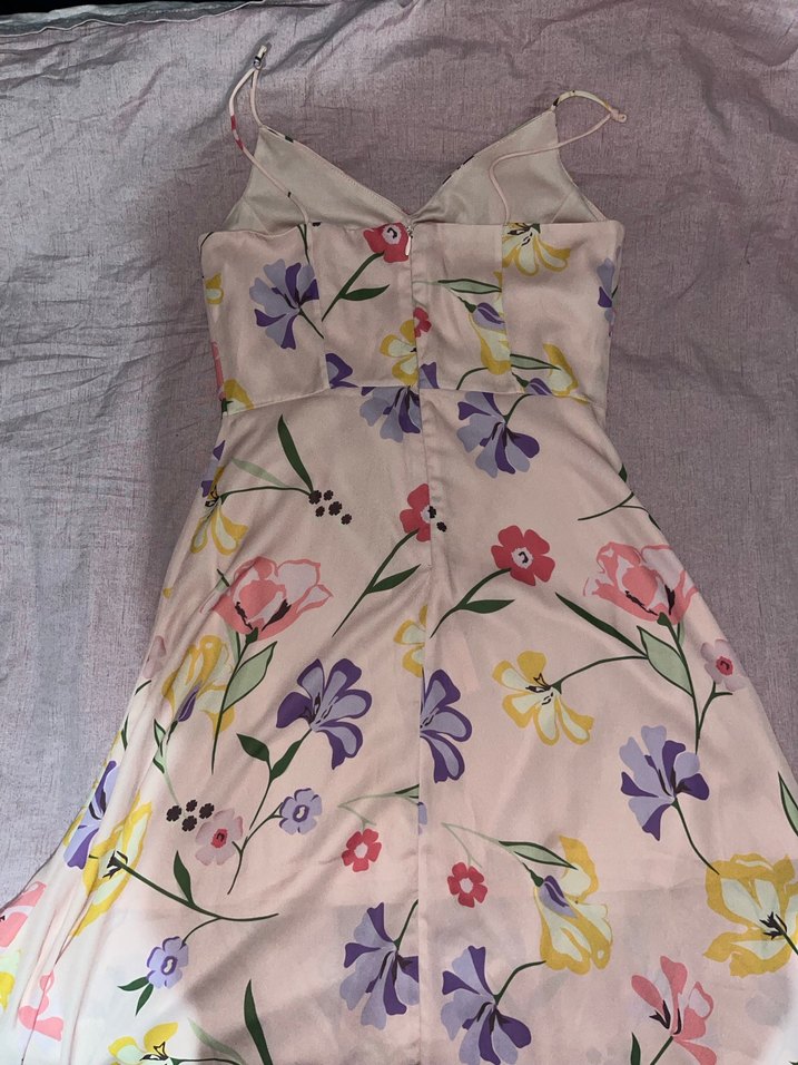 Çiçek Desenli Pastel Midi Bohem Elbise - Görsel 3