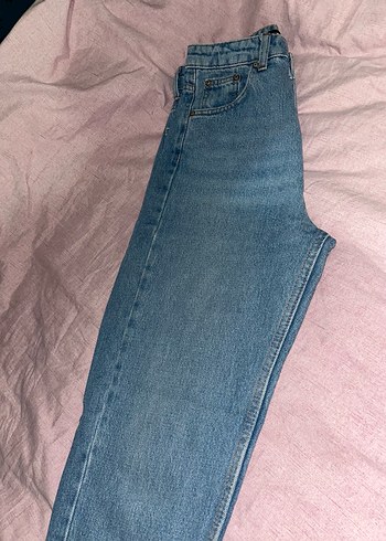 Mavi Bol Kesim Kadın Kot Pantolon - Görsel 2