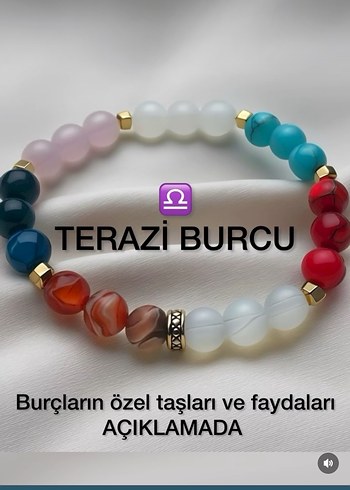 Bohem Çok Renkli Boncuklu Terazi Burcu Bileklik