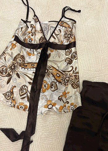 Bohem Tarzı Kahverengi İp Askılı Takım - Görsel 7