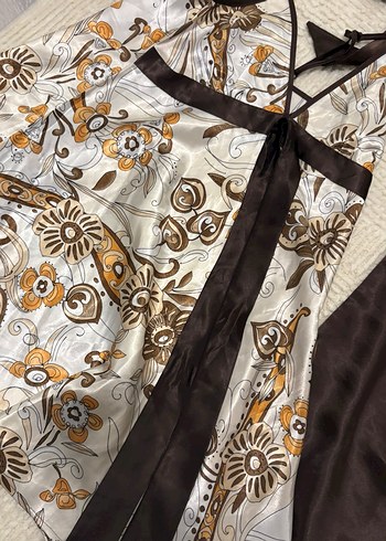 Bohem Tarzı Kahverengi İp Askılı Takım - Görsel 8