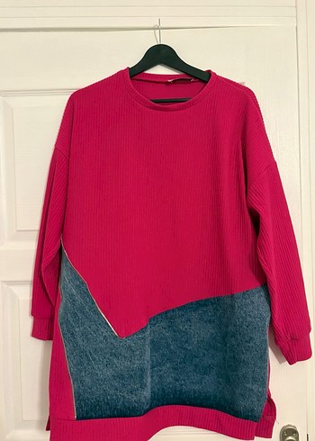 Pembe Gri Triko Tunik - Görsel 5