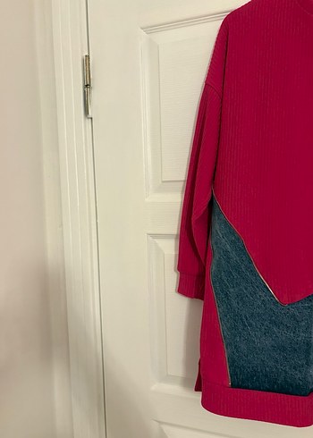 Pembe Gri Triko Tunik - Görsel 4