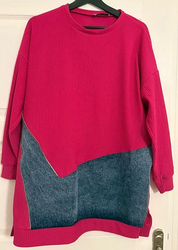 Pembe Gri Triko Tunik - Görsel 6