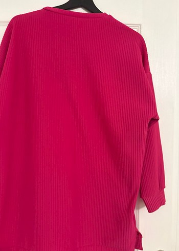 Pembe Gri Triko Tunik - Görsel 9