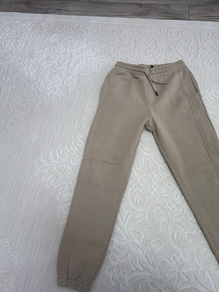 Bej Rahat Kesim Eşofman Altı - Görsel 2