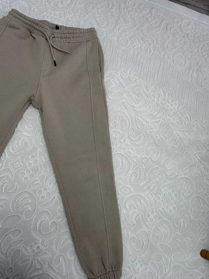 Bej Rahat Kesim Eşofman Altı - Görsel 5