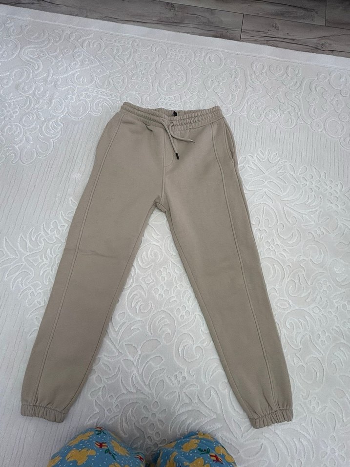 Bej Rahat Kesim Eşofman Altı - Görsel 4