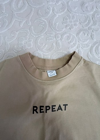 Bej Sweatshirt Uzun Kollu defacto - Görsel 4