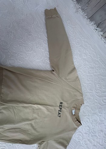 Bej Sweatshirt Uzun Kollu defacto - Görsel 3