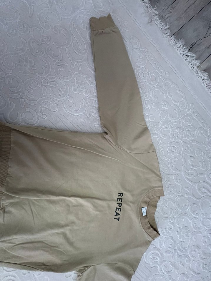 Bej Sweatshirt Uzun Kollu defacto - Görsel 3