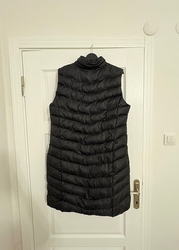 Siyah Fermuarlı Uzun Kadın Yelek - Görsel 5