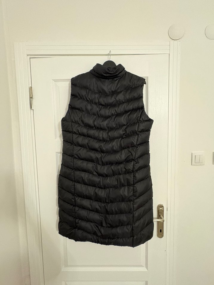 Siyah Fermuarlı Uzun Kadın Yelek - Görsel 5