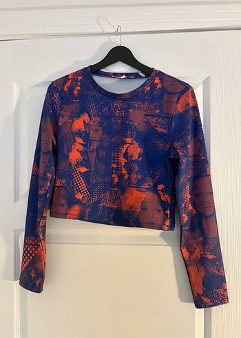 Uzun Kollu Baskılı Kadın Bluz - Görsel 8