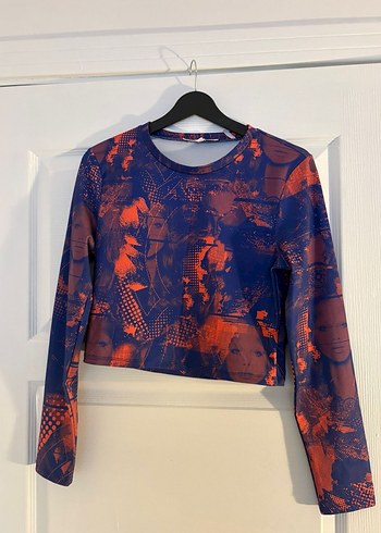 Uzun Kollu Baskılı Kadın Bluz - Görsel 5