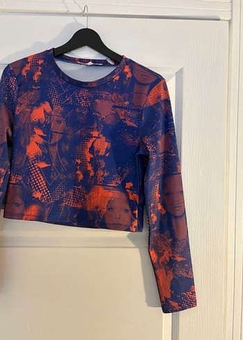 Uzun Kollu Baskılı Kadın Bluz - Görsel 7