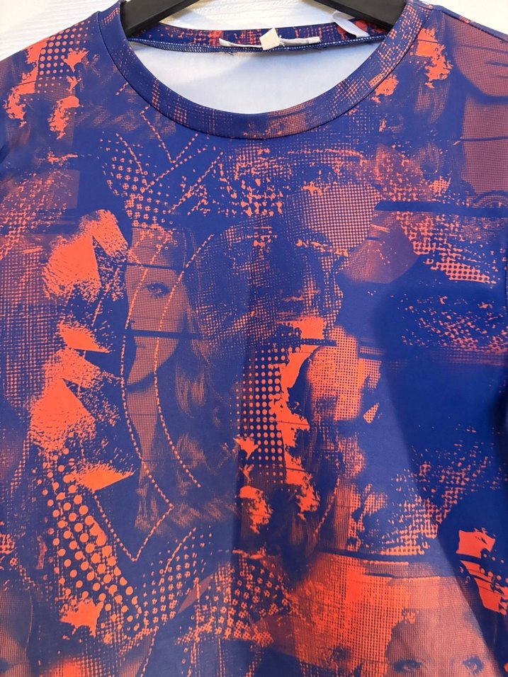 Uzun Kollu Baskılı Kadın Bluz - Görsel 2