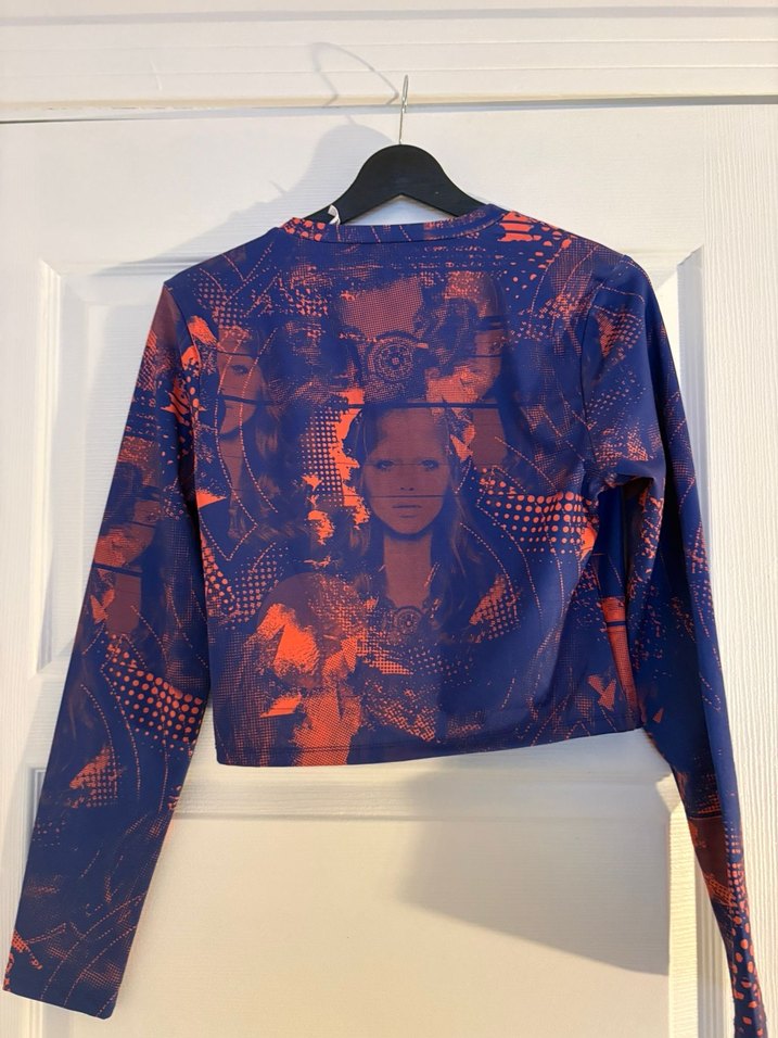 Uzun Kollu Baskılı Kadın Bluz - Görsel 3