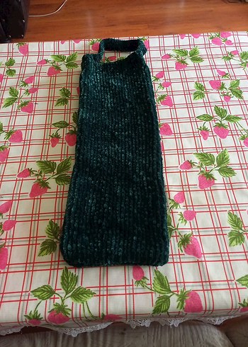 Yeşil El Örgüsü Poşetlik - Görsel 4
