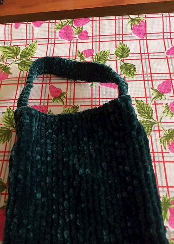 Yeşil El Örgüsü Poşetlik - Görsel 2