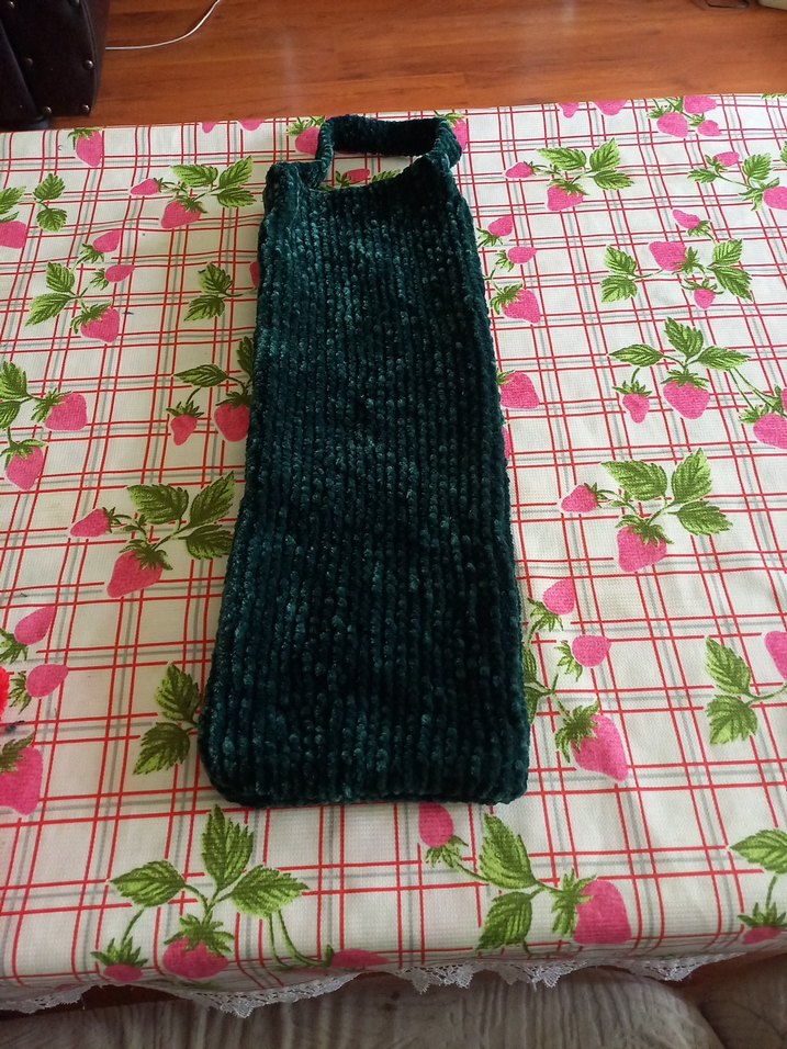 Yeşil El Örgüsü Poşetlik - Görsel 4