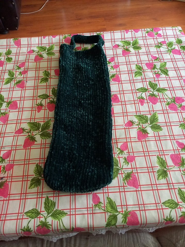 Yeşil El Örgüsü Poşetlik - Görsel 3