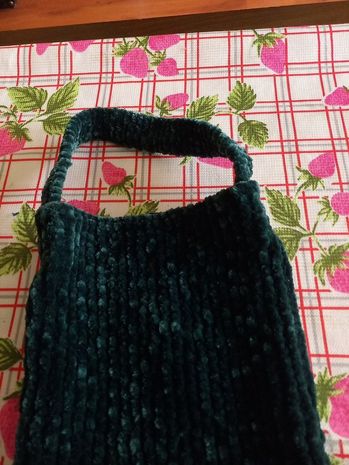 Yeşil El Örgüsü Poşetlik - Görsel 2