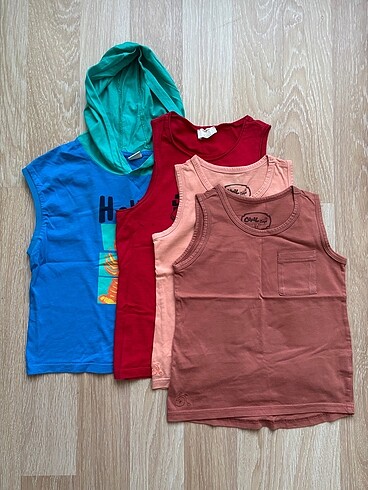 4 adet kolsuz tshirt